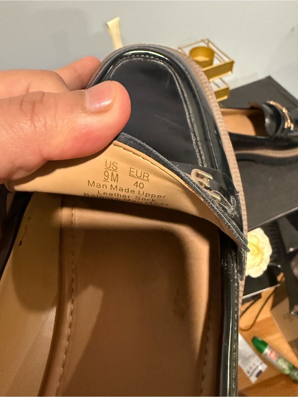 Sam Edelman Black Leather Chunky Loafer with Gold Bit - Picture 10 of 10